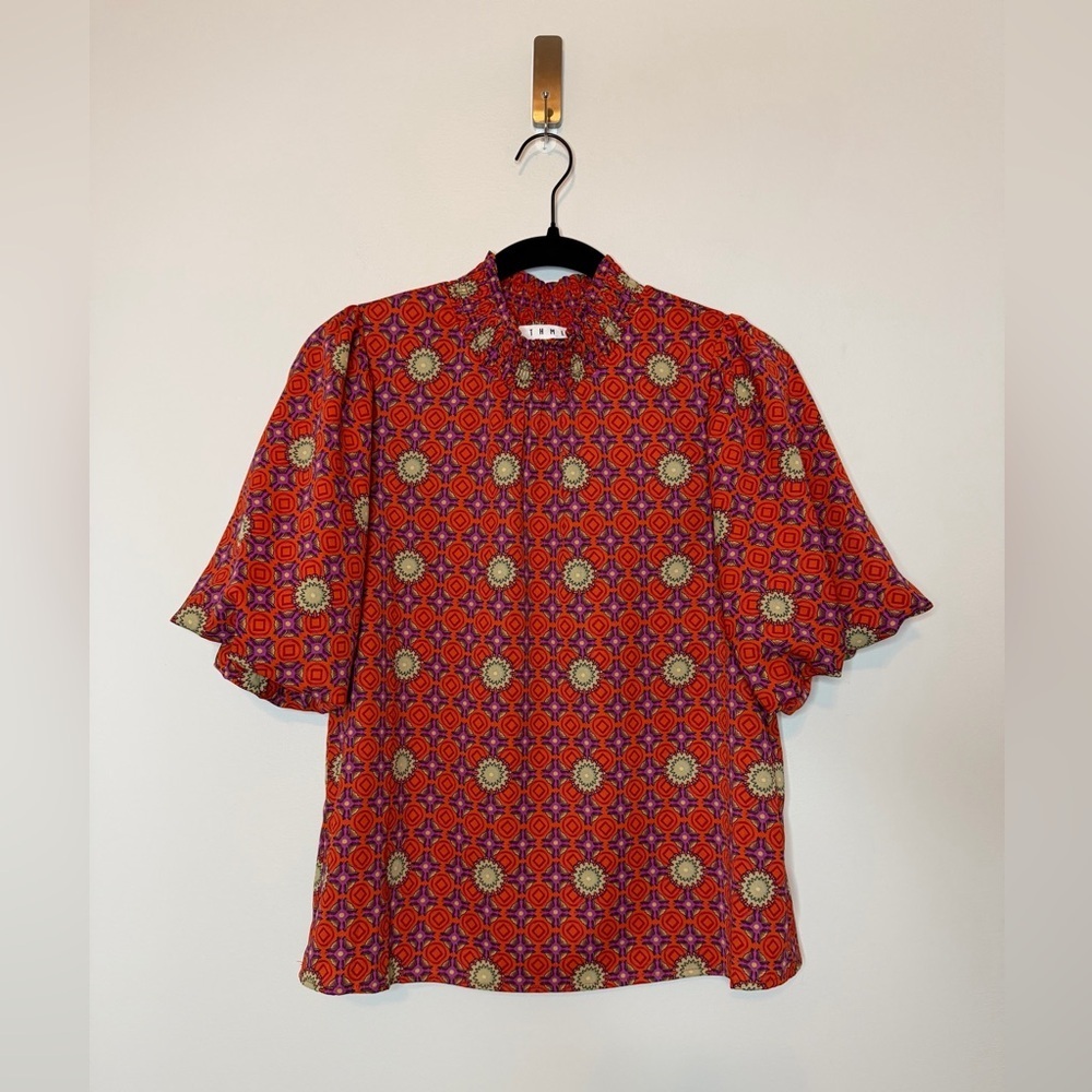 THML Fall Fields Floral Blouse Size Small